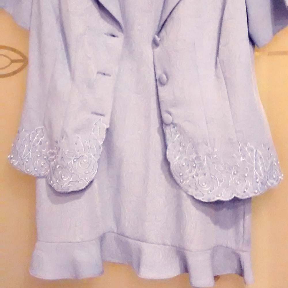 Danny & Nicole Purple Skirt Suit